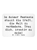 Mr. & Mrs. Panda Pinnwandmagnet Spruch Die Freude an der Kreativ... in Weiß