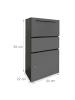 relaxdays Paketbox in Dunkelgrau - (B)44 x (H)82 x (T)22 cm