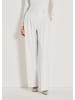 MADELEINE Weite Bundfaltenhose mit Formbund in wollweiß / melange