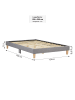 Homestyle4u Polsterbett mit Lattenrost 120x200 cm in Grau