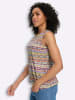 Sieh an! Shirttop in zitrone-lila-bedruckt