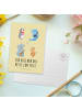 Mr. & Mrs. Panda Postkarte Big Einheit mit Spruch in Gelb Pastell