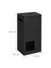 relaxdays Toilettenpapier Aufbewahrung in Schwarz - (B)25 x (H)50 x (T)14 cm