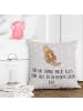 Mr. & Mrs. Panda Kissen 40x40 Otter Kind mit Spruch in Grau Pastell