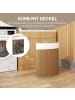 HOMCOM Wäschekorb in Braun 35L x 35B x 60H cm