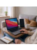 relaxdays Laptopkissen in Braun/ Grau - (B)46 x (H)5,5 x (T)35 cm