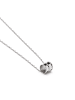 Luxenter Halskette aus 925er Sterlingsilber mit glitzernden Zirkonia-Steinen, rhodiniert