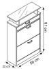 ebuy24 Schuhschrank Braso 2 Eiche 59 x 22 cm