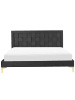 Beliani Doppelbett LIMOUX in Schwarz - (W) 167 x (H) 96 x (L) 213 cm