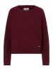 More & More lässiger Strukturstrick-Pullover in pomegranate red