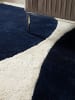 KADIMA DESIGN Teppich Woll-Viskose, Kontrast-Design, Hochflor, Handgetuftet