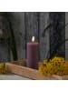 Deluxe Homeart LED Kerze Mia Echtwachs flackernd H: 10cm D: 5cm in lila