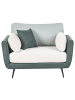 Beliani Sessel BOLGA in Grün/Weiß - (W) 119 x (H) 89 x (L) 83 cm