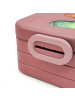 Mr. & Mrs. Panda Bento Box Hahn Korn Motiv mit Spruch in Rot Pastell