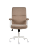 Beliani Bürostuhl VERO in Beige/Weiß/Schwarz - (W) 62 x (H) 100 x (L) 65 cm