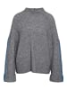 Noisy may Strickpullover mit Stehkragen und Kontrast in Grau