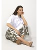 More & More Jerseyculotte in summer leaf print tundra olive