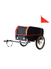 relaxdays Fahrradanhänger in Schwarz/ Rot - (B)124 x (H)59 x (T)69 cm