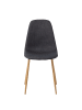 home24 home24 Polsterstuhl-Set aus Webstoff und Metall im skandinavischen Stil in Anthrazit