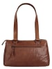 SPIKES & SPARROW Handtasche echt Leder in cognac