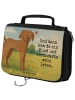 Mr. & Mrs. Panda Kulturtasche Hund Dogge Design mit Spruch in Weiß