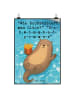 Mr. & Mrs. Panda Poster Otter Schwimmbad Pommes Design mit Spruch in Weiß