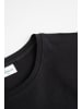 Coccodrillo Baumwoll-T-Shirt mit kurzen Ärmeln in schwarz