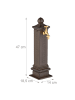 relaxdays Standbrunnen in Braun - (B)14 x (H)47 x (T)18,5 cm
