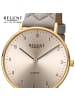 Regent Analog-Armbanduhr Regent Lederarmband grau mittel (ca. 34mm)