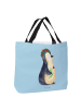Mr. & Mrs. Panda Tote Bag Pinguin Blumen ohne Spruch in Eisblau