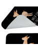 Mr. & Mrs. Panda Badteppich Lama Springen mit Spruch in Schwarz