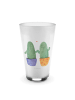 Mr. & Mrs. Panda Wasserglas Kaktus Liebe ohne Spruch in Transparent