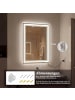 COSTWAY 70 x 50 cm Badspiegel mit Beleuchtung in Silber