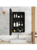 ABRIHOME Rectangle Spiegelschrank in Schwarz mit Metallrahmen und verstellbaren Böden