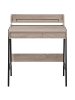 Beliani Schreibtisch BROXTON in Braun/Schwarz - (W) 77 x (H) 89 x (L) 46 cm