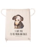 Mr. & Mrs. Panda Turnbeutel Hund Entspannen mit Spruch in Creme