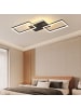 ZMH Deckenleuchte LED in schwarz 3-flammige eckig 64W dimmbar Wohnzimmerlampe L 80cm