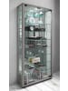 VCM  Glas Stand Vitrine Lumo Maxi Spiegel in Silber