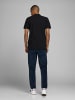 Jack & Jones Einfarbiges Polo Hemd Pique T-Shirt mit Kragen JJEBASIC in Schwarz