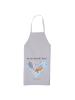 Mr. & Mrs. Panda Schürze Mäuse Herz mit Spruch in Grau Pastell