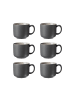Ritzenhoff & Breker 6er Set Kaffeetassen Jasper 240 ml in Grau