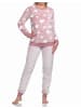 NORMANN langarm Schlafanzug Bündchen Sterne Coralfleece - 76762 in rosa
