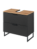 home24 Waschbeckenunterschrank Emporia 2 SK in Matt Schwarz