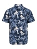 JACK & JONES PLUS Hawaii-Hemd in Navy Blazer