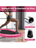 COSTWAY 2 Personen Trampolin mit Haltegriff in Rosa