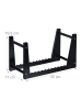 relaxdays Schallplatten Ständer in Schwarz - (B)35 x (H)19,5 x (T)17 cm
