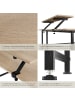 tectake Schreibtisch Melrose 140 x 130 x 76,5 cm, Industrial Holz hell, Eiche Sonoma