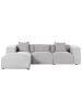 Beliani 3-Sitzer Sofa DOLVA in Grau/Schwarz - (W) 294 x (H) 72 x (L) 170 cm rechtsseitig