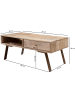 KADIMA DESIGN Couchtisch | Mango/Metall, 95x42x50cm, Schublade