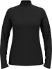 Odlo Longsleeve "Mid Layer 1/2 Zip Essential Light" in Schwarz